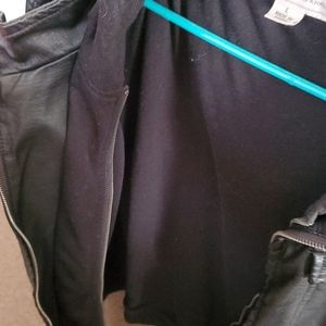 Charles and A Half Faux Leather Jacket w/ hoodie